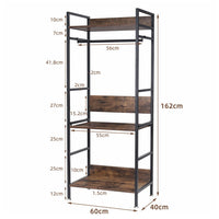 Metal Garment Rack Coat Stand MDF & Iron Organizer
