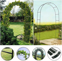 Metal Garden Arch Trellis Iron Plant Support Outdoor Climbing