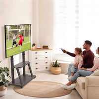 32-100 Heavy Duty TV Wall Mount with Shelf & Wheels