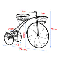 Iron Bicycle Plant Stand Rack Indoor Outdoor Garden