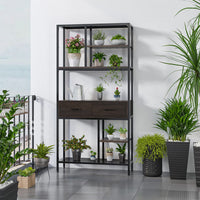 Rustic Accent Bookshelf 90CM Wide Plant Display Rack