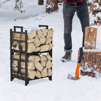 Iron Log Holder Indoor Heavy Duty Firewood Rack 180kg