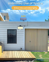 294 LED Solar Light Motion Sensor 6500K Black Outdoor Security Wall Flood Lamp