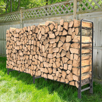 Metal Firewood Rack Log Storage Holder Heavy Duty