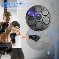 Bluetooth Smart Punching Bag Wall Pad 9 Speeds w/ Gloves
