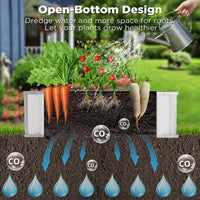 Galvanised Steel Raised Garden Rectangle Bed 160x80x42cm No-Screw Oval