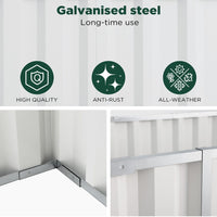 Galvanised Steel Raised Garden Rectangle Bed 160x80x42cm No-Screw Oval