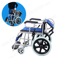 16 Lightweight Foldable Wheelchair Flat-Free Tires Handbrakes