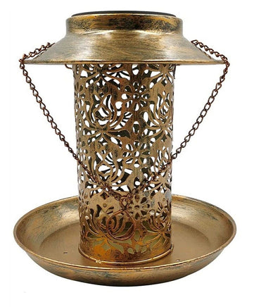 Solar Bird Seed Feeder Hanging Outdoor Garden