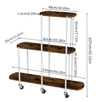 Plant Stand with Wheels Indoor Outdoor Flower Rack Display