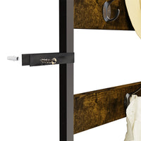 Corner Coat Stand with Shoe Bench Metal & MDF Organizer