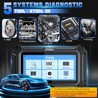 2025 D5 OBD2 Scanner ABS SRS Engine Diagnostic Tool