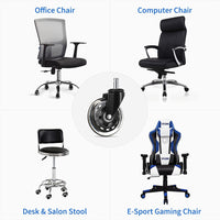 3 Swivel Rollerblade Chair Wheels, 7/16 Stem, All Floors - 5 Pack