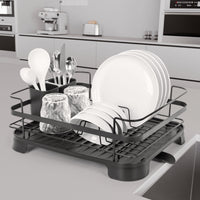 Steel Frame Dish Drying Rack Durable Steel Frame, Removable Utensil Holder, Compact Size for Small Kitchens & Apartments