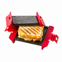 Compact Microwave Sandwich Maker Non-Stick Grill Plates for Quick Meals at Home, Work, or Travel