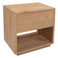 Oscar 1 Drawer Bedside Table (Natural)