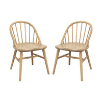 Vera Solid Oak Dining Chair - Set of 2 (Natural)