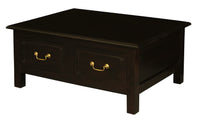 Tasmania 4 Drawer Straight Leg Coffee Table (Chocolate)