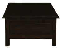 Tasmania 4 Drawer Straight Leg Coffee Table (Chocolate)