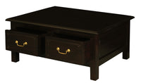 Tasmania 4 Drawer Straight Leg Coffee Table (Chocolate)