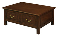 Tasmania 4 Drawer Straight Leg Coffee Table (Mahogany)