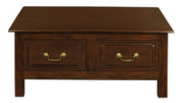 Tasmania 4 Drawer Straight Leg Coffee Table (Mahogany)
