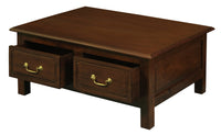 Tasmania 4 Drawer Straight Leg Coffee Table (Mahogany)