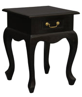 Queen Anne 1 Drawer Lamp Table (Chocolate)