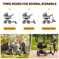 Baby Jogger Glider Board 2 in 1 Kid Stroller Board with Dismountable Seat AU pink wheel