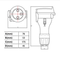 32 Amp 5m 3 Pin Extension Lead Single Phase 250V Rubber Cable Male/Female Plug