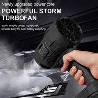 Cordless Blower Portable Handheld Electric Brushless Turbo Jet Fan w/2 Batteries