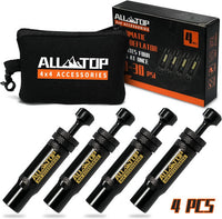 Adjustable Auto-Stop Tire Deflator Valve Kit 10-30 PSI 4PCS Screw-on for Offroad