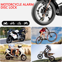 Motorcycle Alarm Disc Lock Motor Bike Brake Security Electric Rotor Bike Lock RED