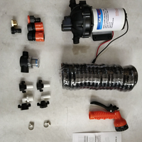 6.6GPM Washdown Pump Kit 12V Wash Pump w/ Hose Nozzle For Caravan RV Marine Boat