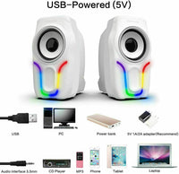 Wired Mini Gaming Speakers with 3.5mm, Portable Computer Mini Speakers for Music