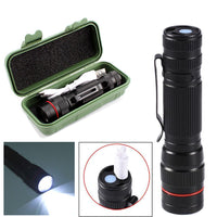 2x Mini Tactical Flashlight Small LED Torch 3 Mode Super Bright Light Clip Lamp