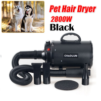 Pet Dog Cat Hair Dryer Grooming Blow Speed Hairdryer Blower Heater Blaster 2800W black
