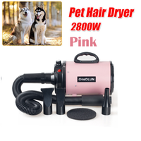 Pet Dog Cat Hair Dryer Grooming Blow Speed Hairdryer Blower Heater Blaster 2800W pink