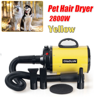 Pet Dog Cat Hair Dryer Grooming Blow Speed Hairdryer Blower Heater Blaster 2800W yellow