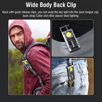 Mini Flashlight Keychain USB Rechargeable Cob Waterproof Portable Led Work Light