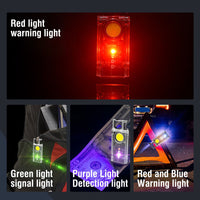 Mini Flashlight Keychain USB Rechargeable Cob Waterproof Portable Led Work Light