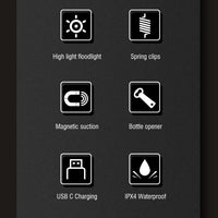 Mini Flashlight Keychain USB Rechargeable Cob Waterproof Portable Led Work Light