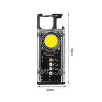 Mini Flashlight Keychain USB Rechargeable Cob Waterproof Portable Led Work Light