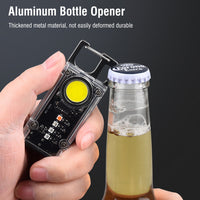 Mini Flashlight Keychain USB Rechargeable Cob Waterproof Portable Led Work Light