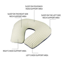 Inflatable U Shaped Travel Neck Pillow Portable Car Flight Head Rest Cushion