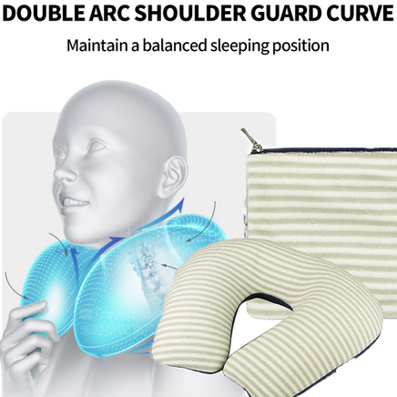 Inflatable U Shaped Travel Neck Pillow Portable Car Flight Head Rest Cushion