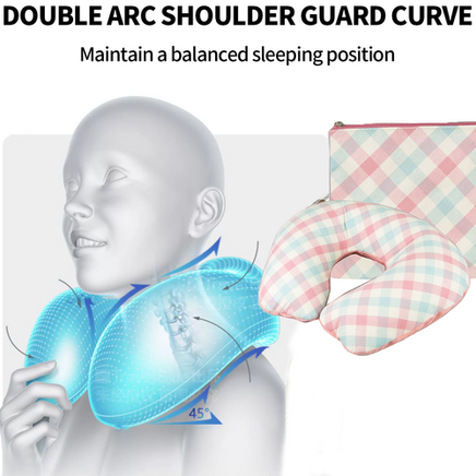 Inflatable U Shaped Travel Neck Pillow Portable Car Flight Head Rest Cushion