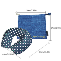 Inflatable U Shaped Travel Neck Pillow Portable Car Flight Head Rest Cushion