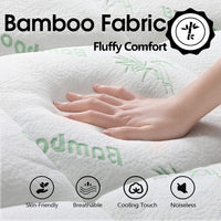 Bamboo Pillowtop Mattress Topper Luxury Bedding Mat Pad Protector Cover King 183 x 203 cm