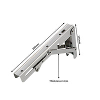 14"Stainless Steel Folding Table Bracket Shelf Bench 200kg Load Heavy Duty